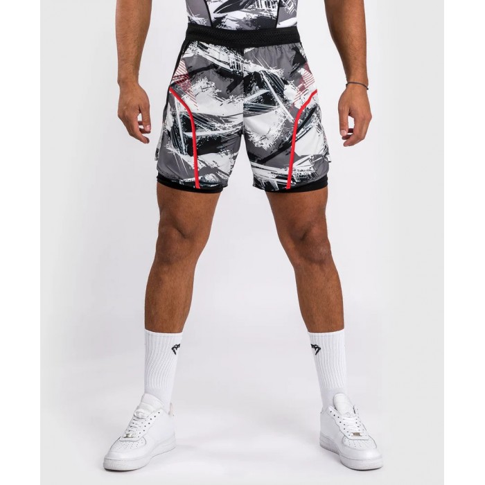 Шорти - Venum Electron 3.0 Training shorts - Grey/red​